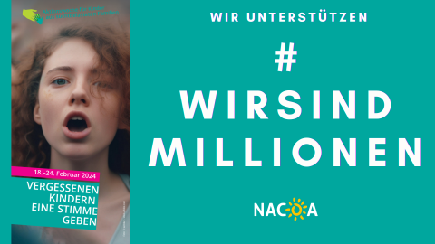 #wirsindmillionen Social Media-Kampagne grün "Wir unterstützen"